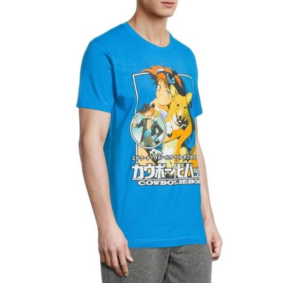 Cowboy Bebop with Edward and Ein Anime Manga Sunrise Graphic Tee - NWT - Picture 3 of 8